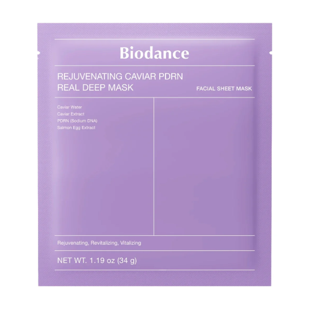 BIODANCE Biodance Rejuvenating Caviar PDRN Real Deep mask - Инновационная гидрогелевая маска с экстракта черной икры и PDRN, 34g. (184606)