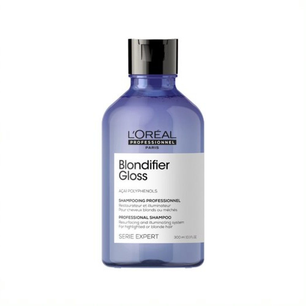 L'Oreal Professionnel Serie Expert Blondifier Gloss shampoo - Восстанавливающий и высветляющий шампунь для блондинок, 300ml (E3554700)