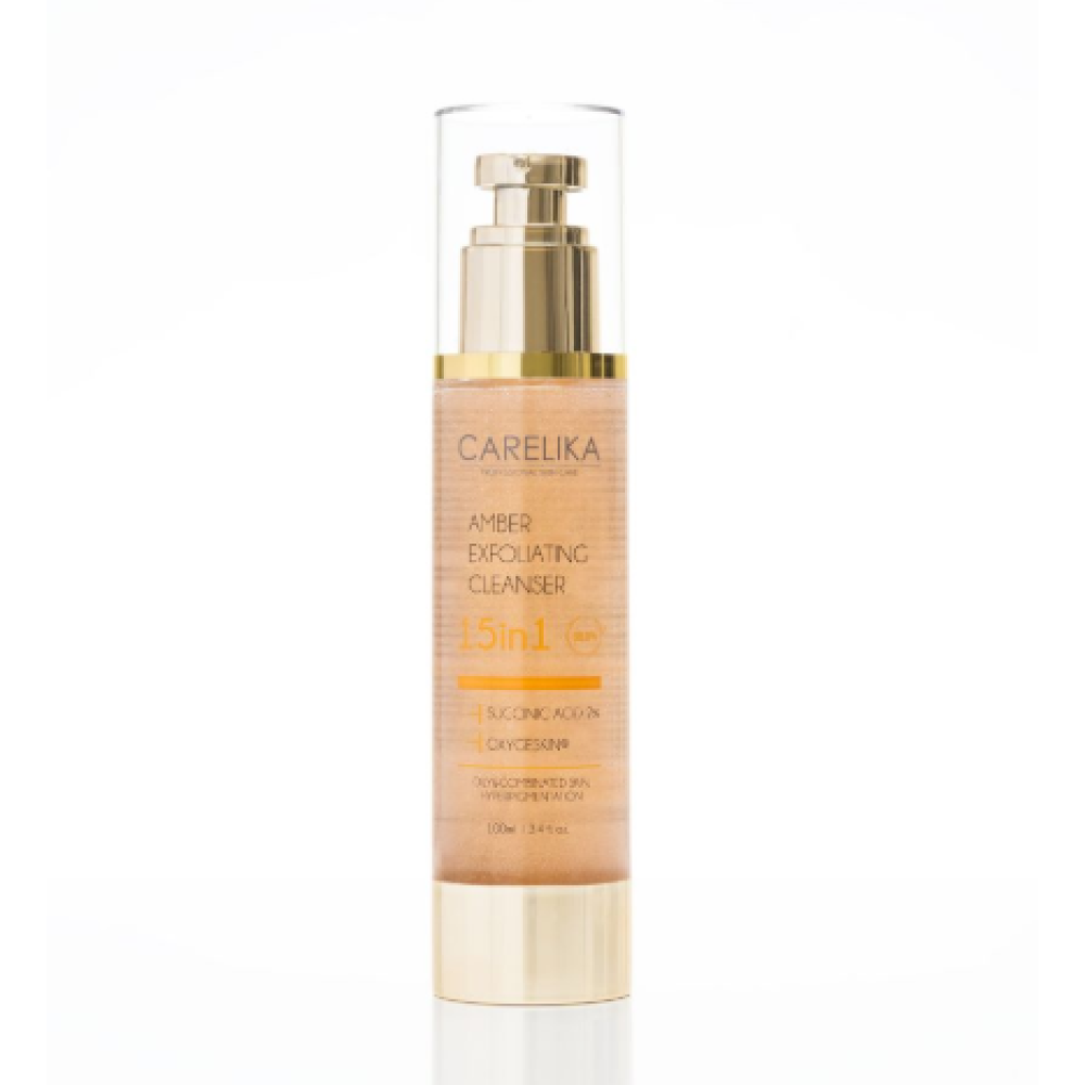 CARELIKA Amber Exfoliating Cleanser 15in1 - Нежный очищающий гель с аллантоином и янтарной кислотой, 100ml (CPAEC100)