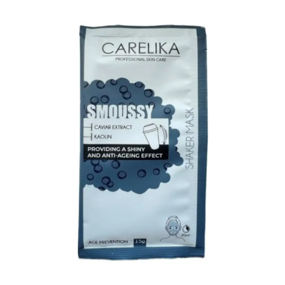 CARELIKA Shaker Smoussy Mask Caviar - Регенерирующая маска-пенка с икрой, 15gr. (CPSMR015P)