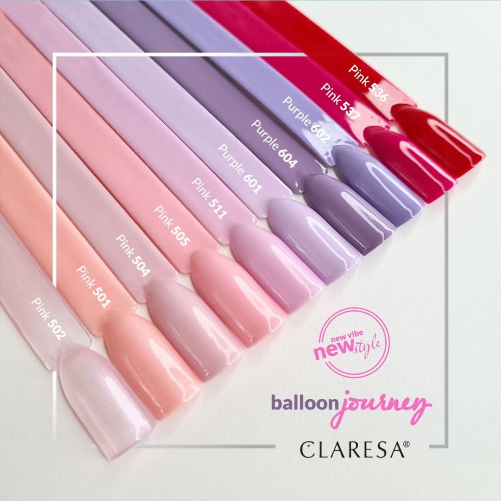 CLARESA PINK 549 - Стойкий гибридный гель лак для ногтей, 5ml (143358)