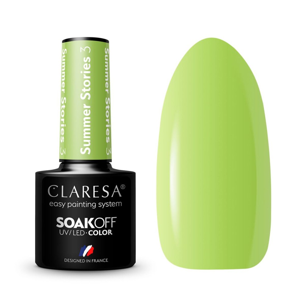 CLARESA Summer Stories 3 - Стойкий гибридный гель лак для ногтей, 5ml (144700)