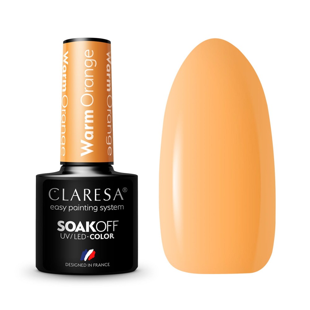 CLARESA WARM ORANGE - Стойкий гибридный гель лак для ногтей, 5ml (143420)
