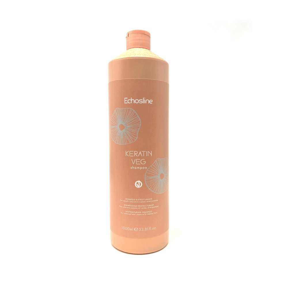 ECHOSLINE Keratin Vegan Shampoo - Восстанавливающий шампунь с кератином, 1000ml (24632)
