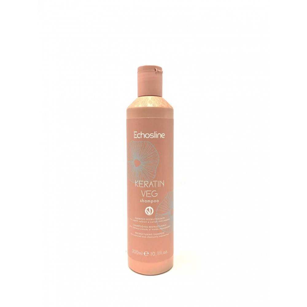 ECHOSLINE Keratin Vegan Shampoo - Восстанавливающий шампунь с кератином, 300ml (24631)