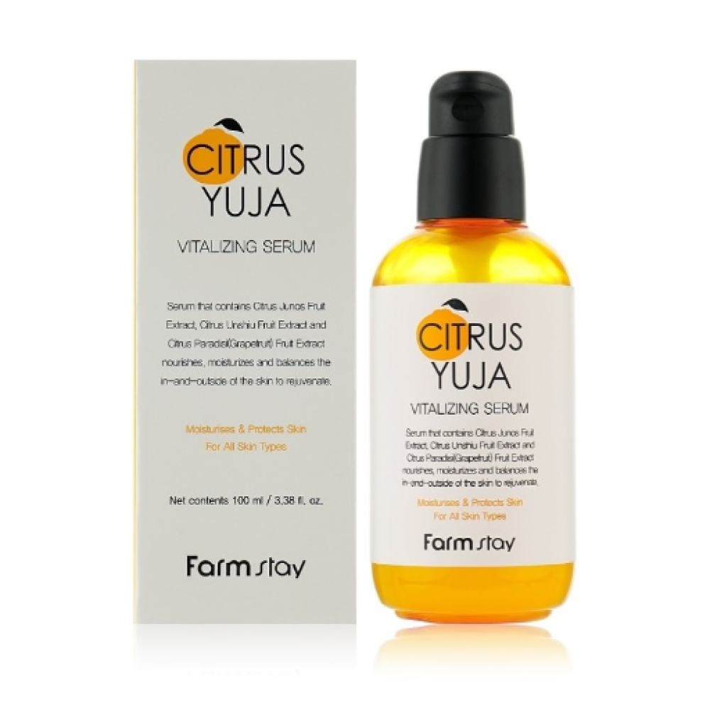 FarmStay Citrus Yuja Vitalizing Serum - Освежающая сыворотка для лица с экстрактом юдзу, 100ml (692182)