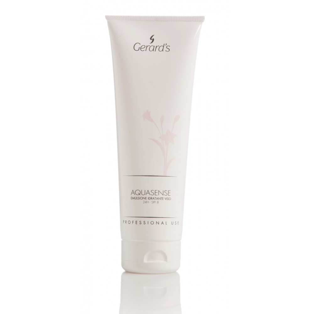 GERARD'S AQUASENSE Moisturising face emulsion 24H - SPF8 - Увлажняющая эмульсия для лица 24-часового действия SPF 8, 250ml (PFAAQS260)