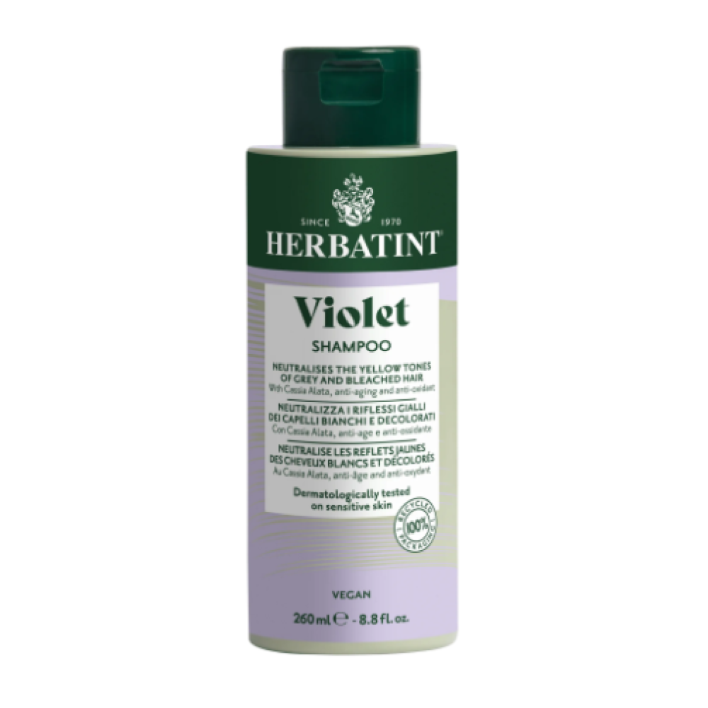 HERBATINT VIOLET Shampoo - Фиолетовый шампунь для предотвращения пожелтения волос, 260ml (HERB-violet)