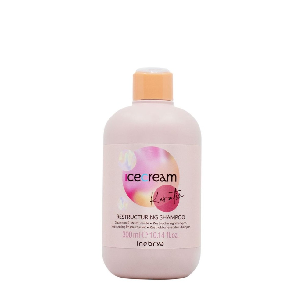 Inebrya Ice Cream Keratin Restructuring Shampoo - Восстанавливающий шампунь с кератином, 300ml