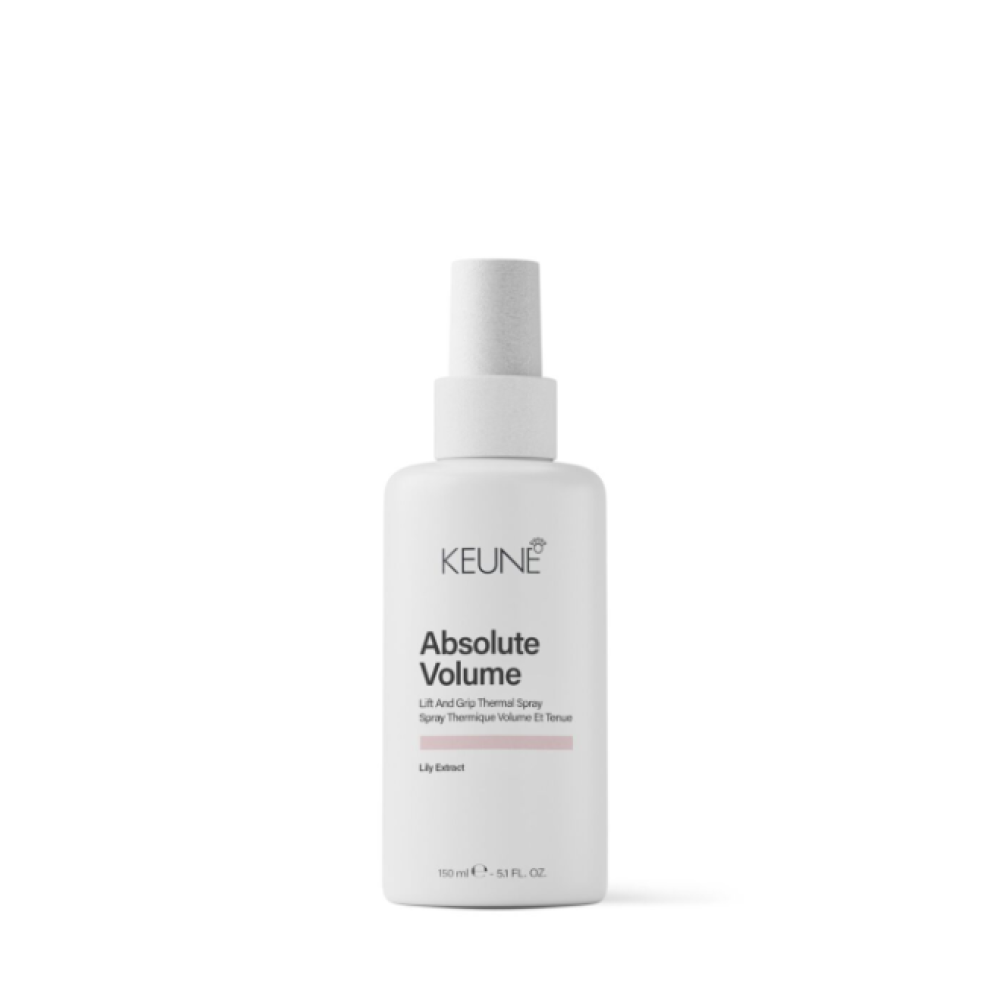 KEUNE Absolute Volume Lift and Grip Thermal Spray - Профессиональный термозащитный спрей для объёма, 150ml (63310337)
