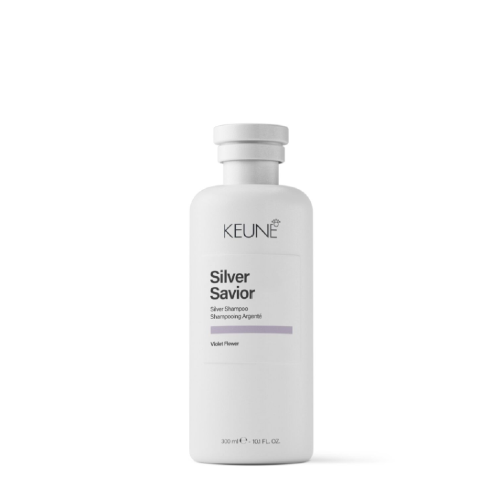 KEUNE Silver Savior Silver Shampoo - Профессиональный шампунь для нейтрализации желтых и теплых оттенков, 300ml (63310351)
