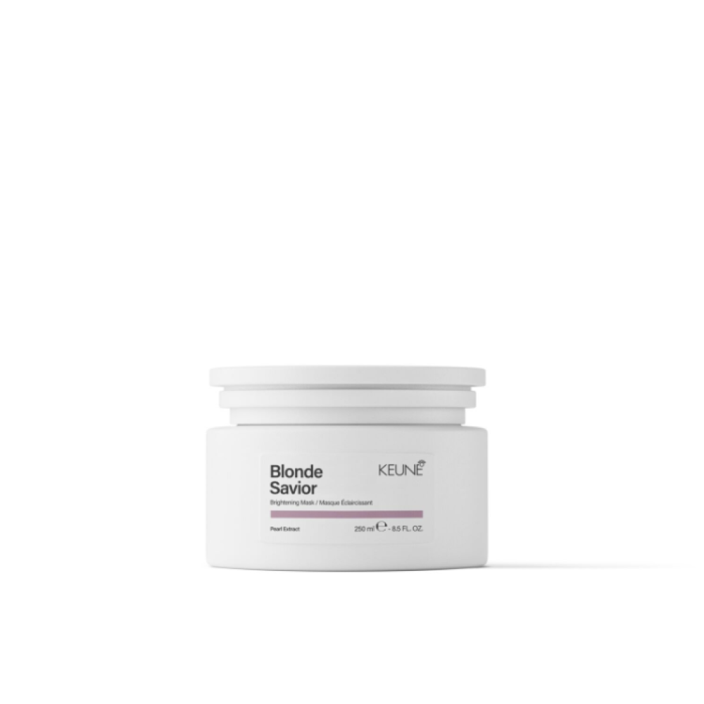 KEUNE Blonde Savior Brightening Mask - Профессиональная осветляющая и восстанавливающая маска для блондированных, осветленных и поврежденных волос, 250ml (63310356)