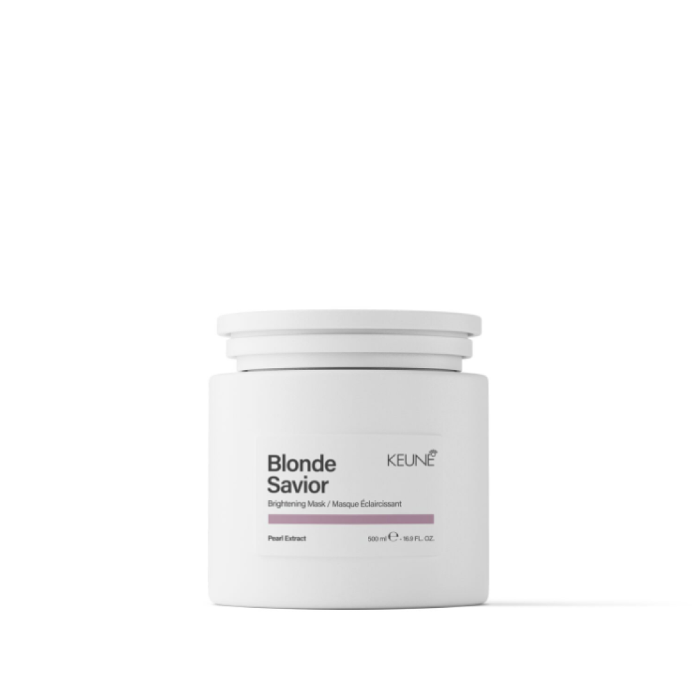 KEUNE Blonde Savior Brightening Mask - Профессиональная осветляющая и восстанавливающая маска для блондированных, осветленных и поврежденных волос, 500ml (63310357)