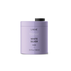 LAKME TEKNIA WHITE SILVER Mask - Профессиональная оттеночная маска для интенсивного ухода за светлыми, осветлёнными, седыми и холодными оттенками волос, 1000ml