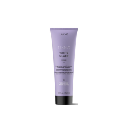 LAKME TEKNIA WHITE SILVER Mask - Профессиональная оттеночная маска для интенсивного ухода за светлыми, осветлёнными, седыми и холодными оттенками волос, 250ml