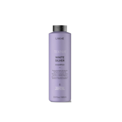 LAKME TEKNIA WHITE SILVER Shampoo - Профессиональный нейтрализующий шампунь для ухода за светлыми, осветлёнными, седыми и холодными оттенками волос, 1000ml