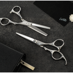 Lameo STAGE PRO SET OFFSET SILVER - Профессиональный набор парикмахерских ножниц с футляром