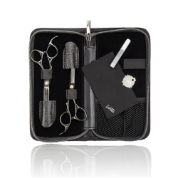 Lameo STAGE PRO SET OFFSET BLACK - Профессиональный набор парикмахерских ножниц с футляром