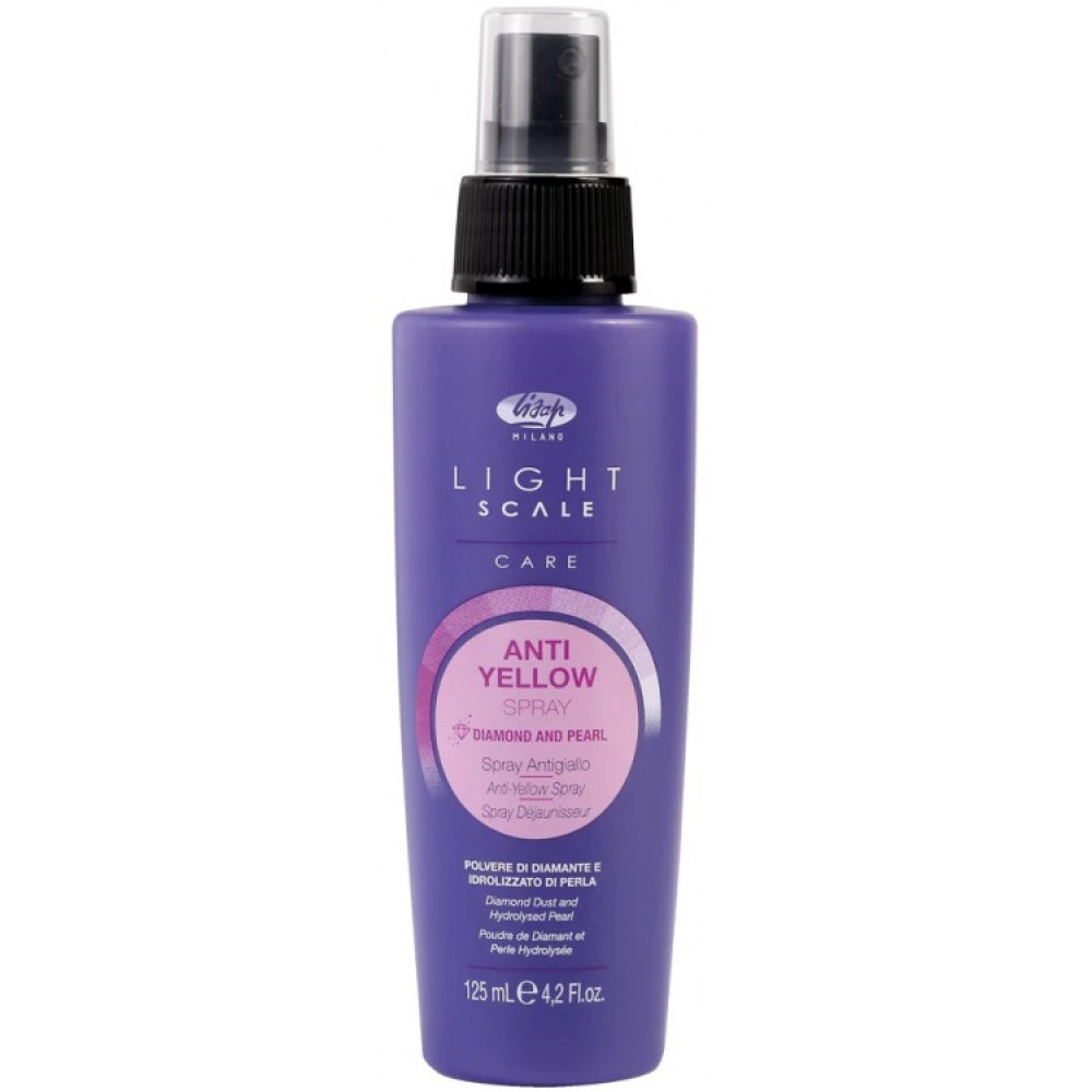 Lisap Milano Anti-yellow Light Scale Spray - Спрей для осветленных, мелированных и седых волос, 125ml (300030)