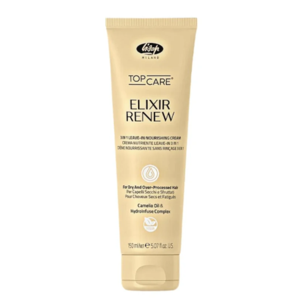 Lisap Milano Top Care ELIXIR 3in1 cream - Интенсивное несмываемое средство ухода для сухих и поврежденных волос, 150ml (800840)