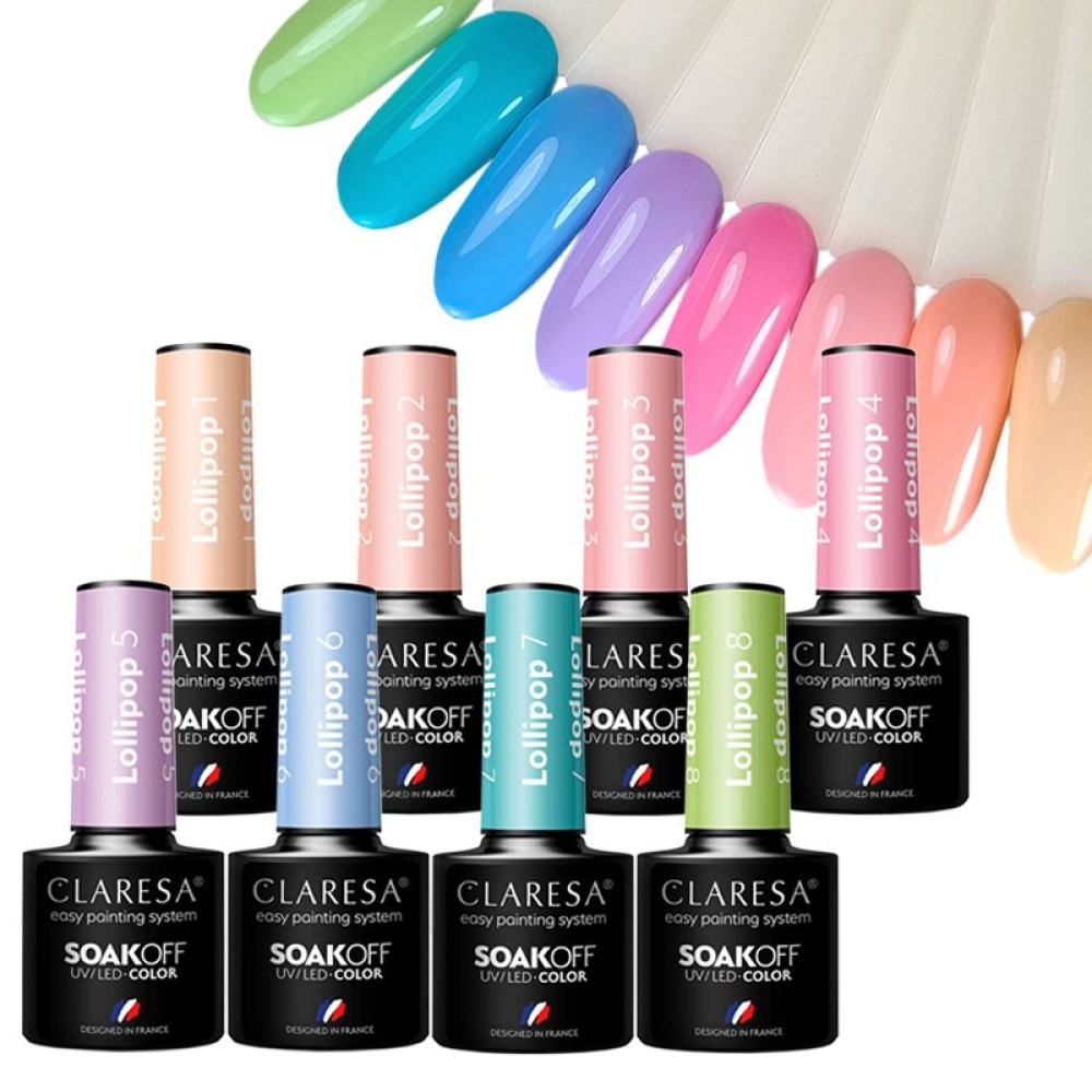 CLARESA Lollipop 8 - Стойкий гибридный гель лак для ногтей, 5ml (143290)