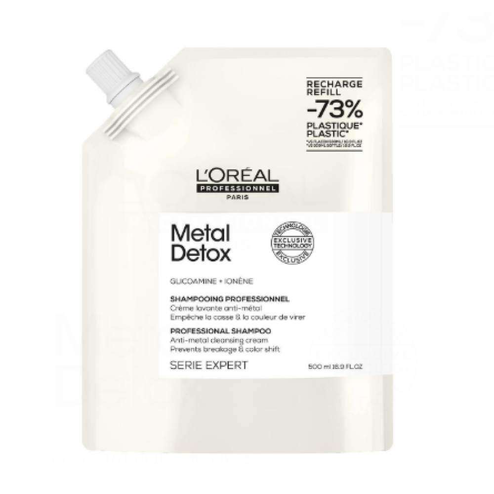 L'Oreal Professionnel Serie Expert Metal Detox Shampoo - Профессиональный крем-шампунь с системой очищения от металлов, 500ml, REFILL (3474637242213)