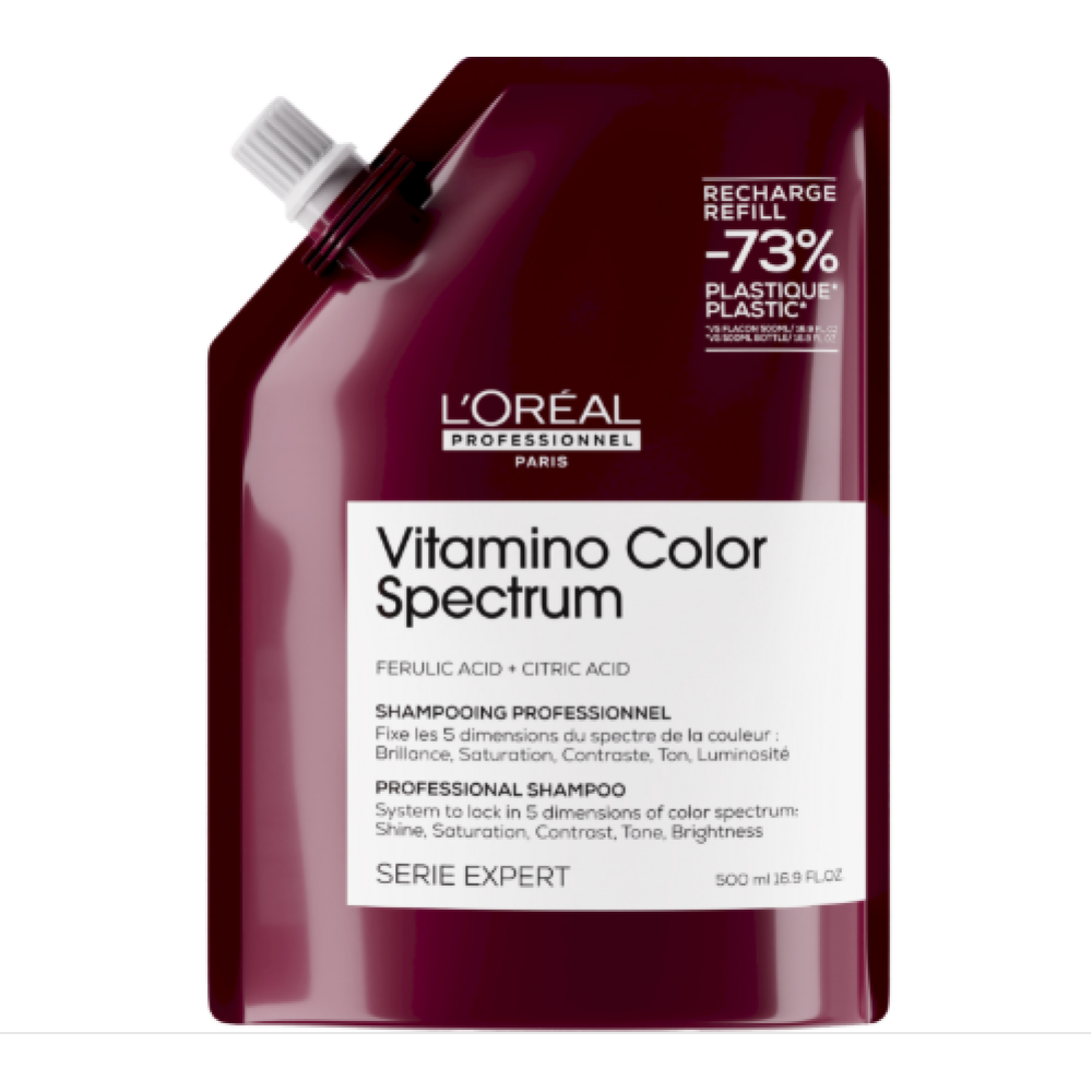 L'Oreal Professionnel Serie Expert Vitamino Color Spectrum Shampoo - Шампунь сохраняющий цвет волос, 500ml, REFILL (3474637270018)
