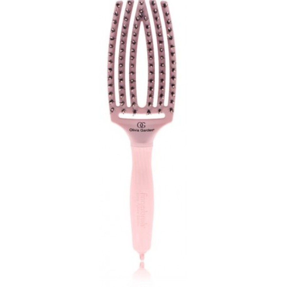 Olivia Garden Fingerbrush PASTEL PINK Combo Medium - расчёска для укладки волос (olivia-pastel-pink)