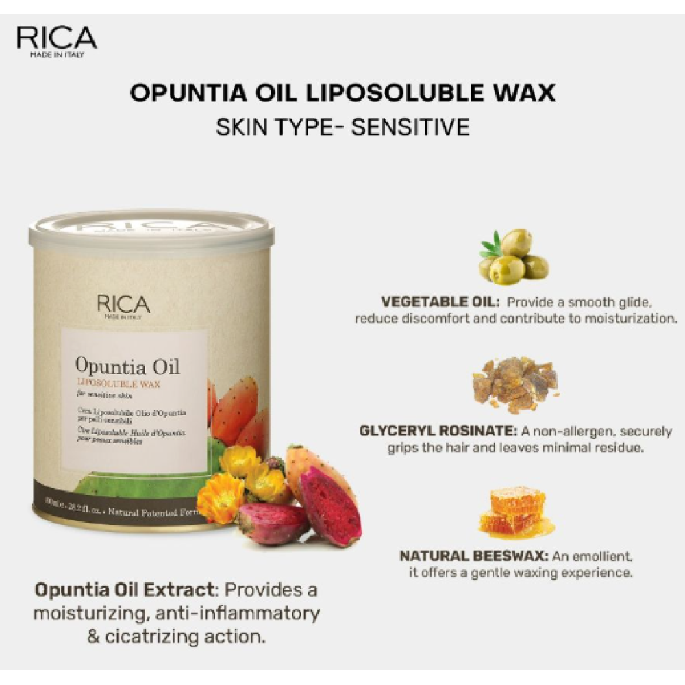 RICA Opuntia oil wax - Воск с маслом опунции, 400мл (RICAOPU)