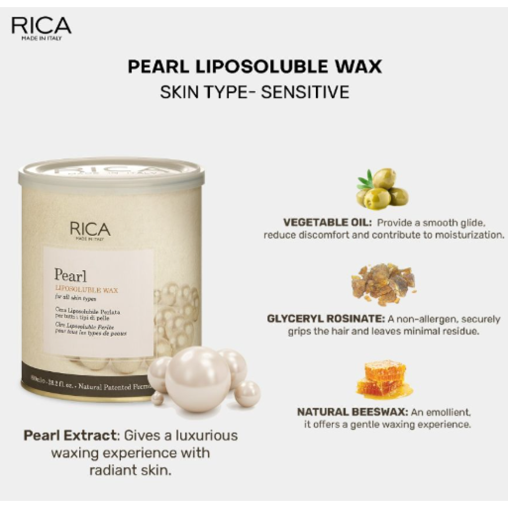 RICA Pearl wax - Жемчужный воск, 800мл (CEP8)