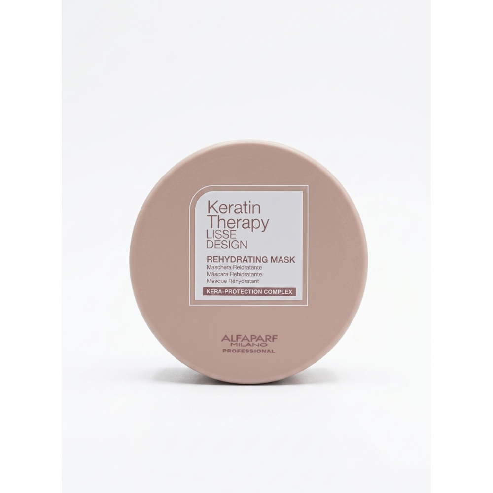 ALFAPARF Milano Keratin Therapy LISSE DESIGN REHYDRATING Mask - Увлажняющая маска с кератином для гладкости волос, 200мл (PF023351)
