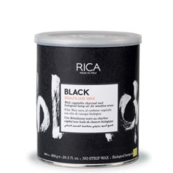 RICA BLACK Brazilian Wax - Чёрный Бразильский твердый воск с экстрактом конопли и угля, 800ml