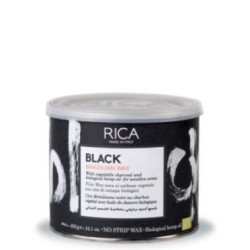 RICA BLACK Brazilian Wax - Чёрный Бразильский твердый воск с экстрактом конопли и угля, 400ml