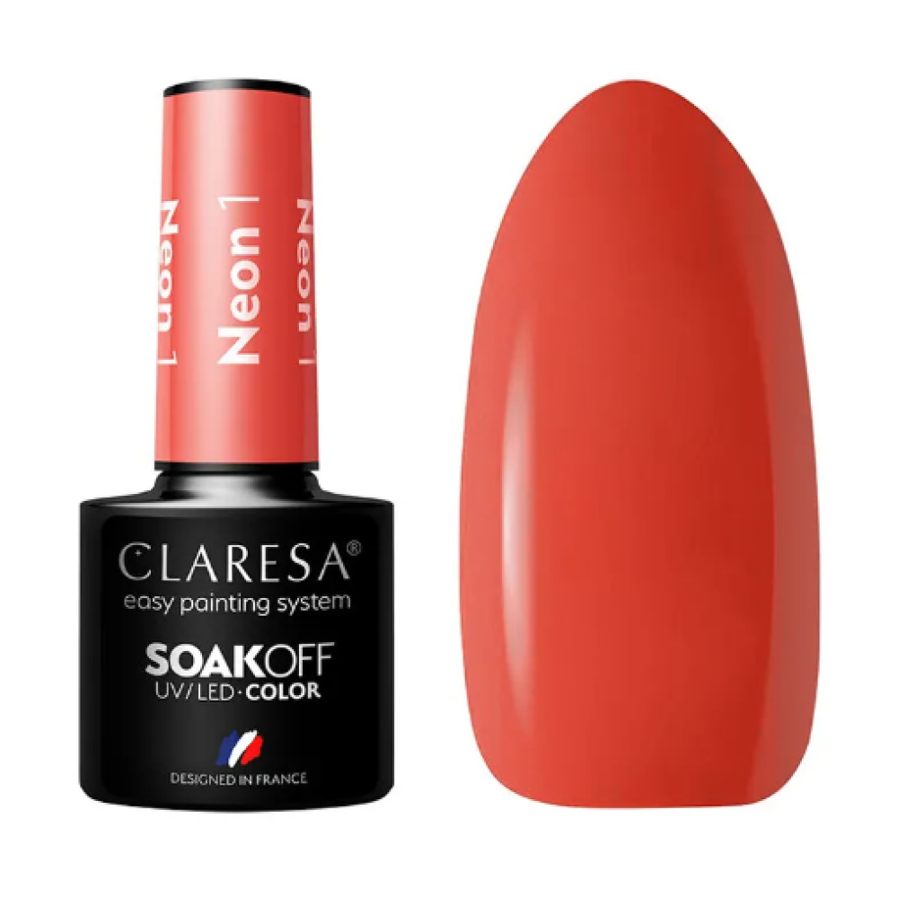 CLARESA NEON 1 - Стойкий гибридный гель лак для ногтей, 5ml (143302)