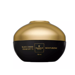 FAMIREL Day Cream Black Caviar Moisturizing SPF 15 - Увлажняющий крем с экстрактом чёрной икры, 50мл