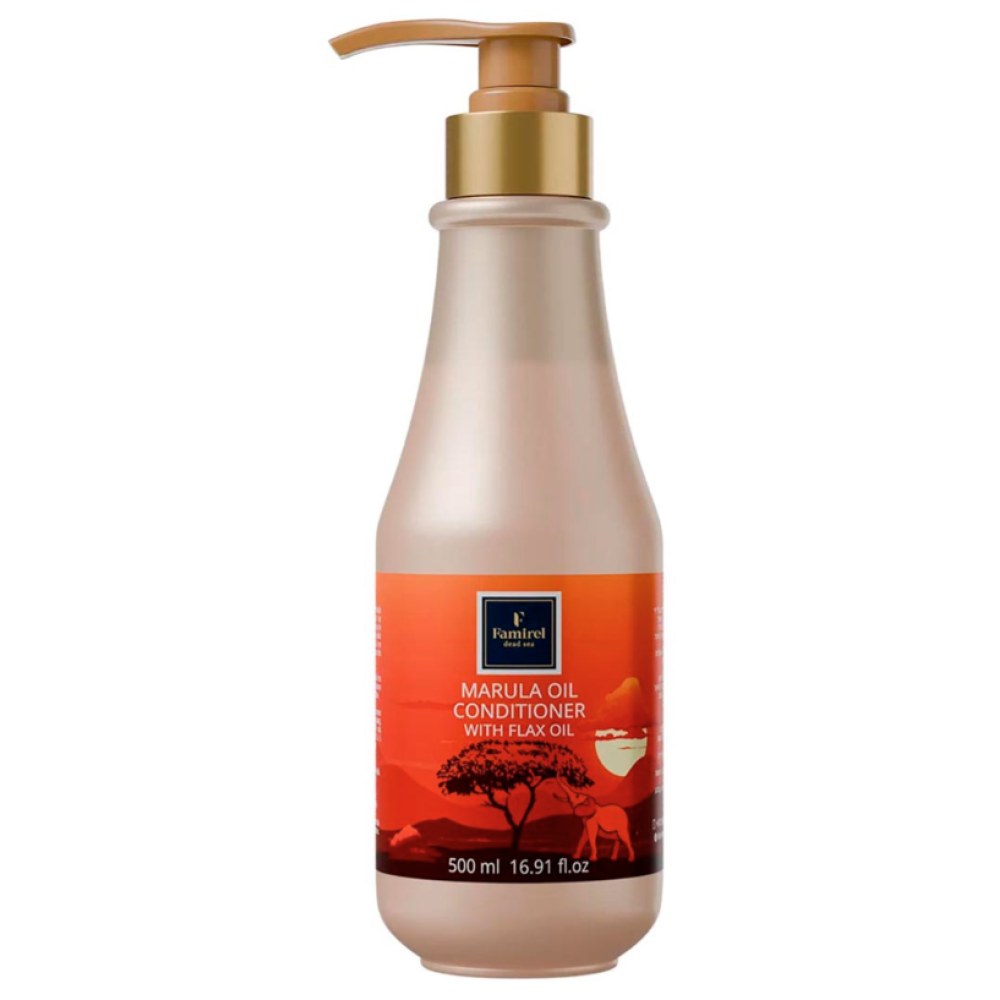 FAMIREL Conditioner Marula with Flax Oil - Восстанавливающий кондиционер с маслом марулы, 500ml (7290114085816)