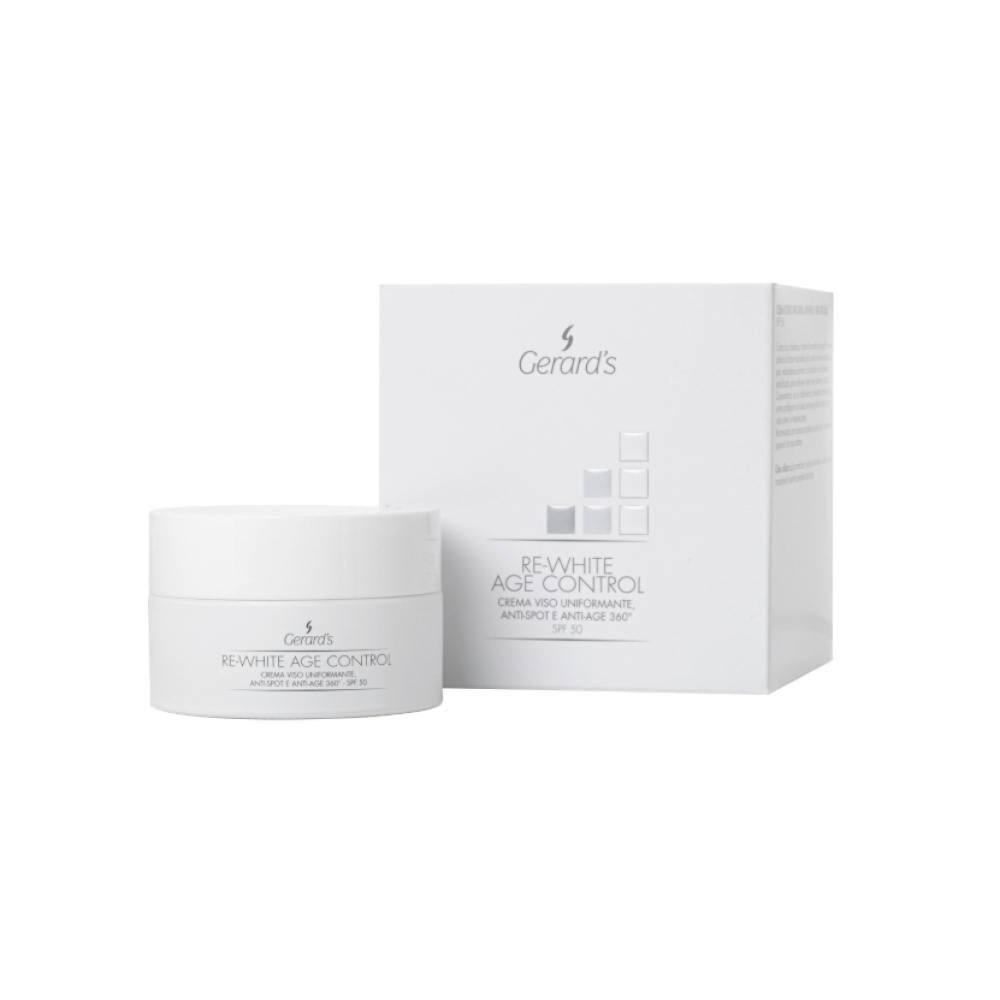 GERARD'S RE-WHITE AGE CONTROL Anti Spot and Anti Age face cream, SPF 50 - Омолаживающий, выравнивающий тон крем для лица, 100ml (PFAREW580)