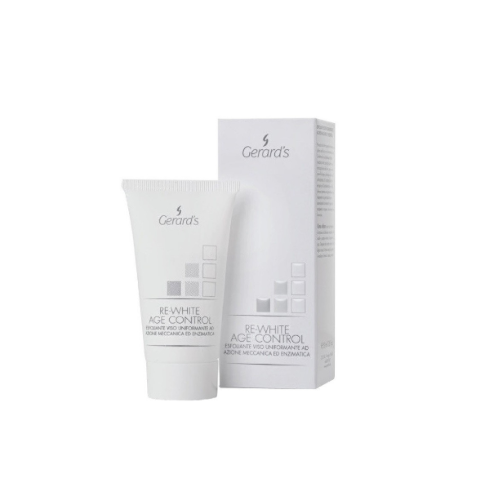 GERARD'S RE-WHITE AGE CONTROL Exfoliant peeling - Профессиональный эксфолиант-пилинг для лица с двойным механическим и энзимным действием, 50ml (RFAREW081)