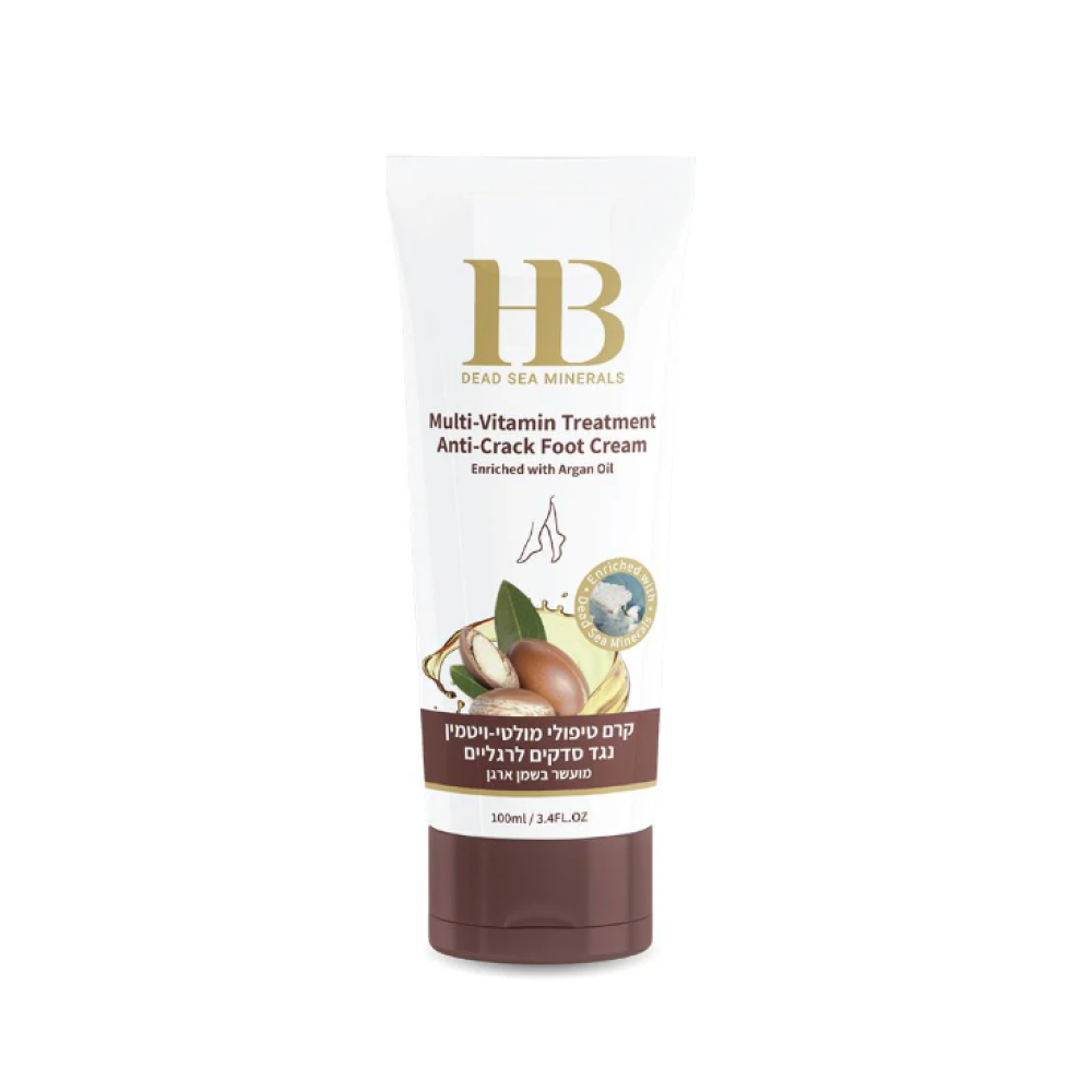 H&B Multi-Vitamin Anti-Crack Foot Cream Enriched with Argan Oil - Мультивитаминный крем для ног, против трещин с аргановым маслом, 100ml (H&B47108)