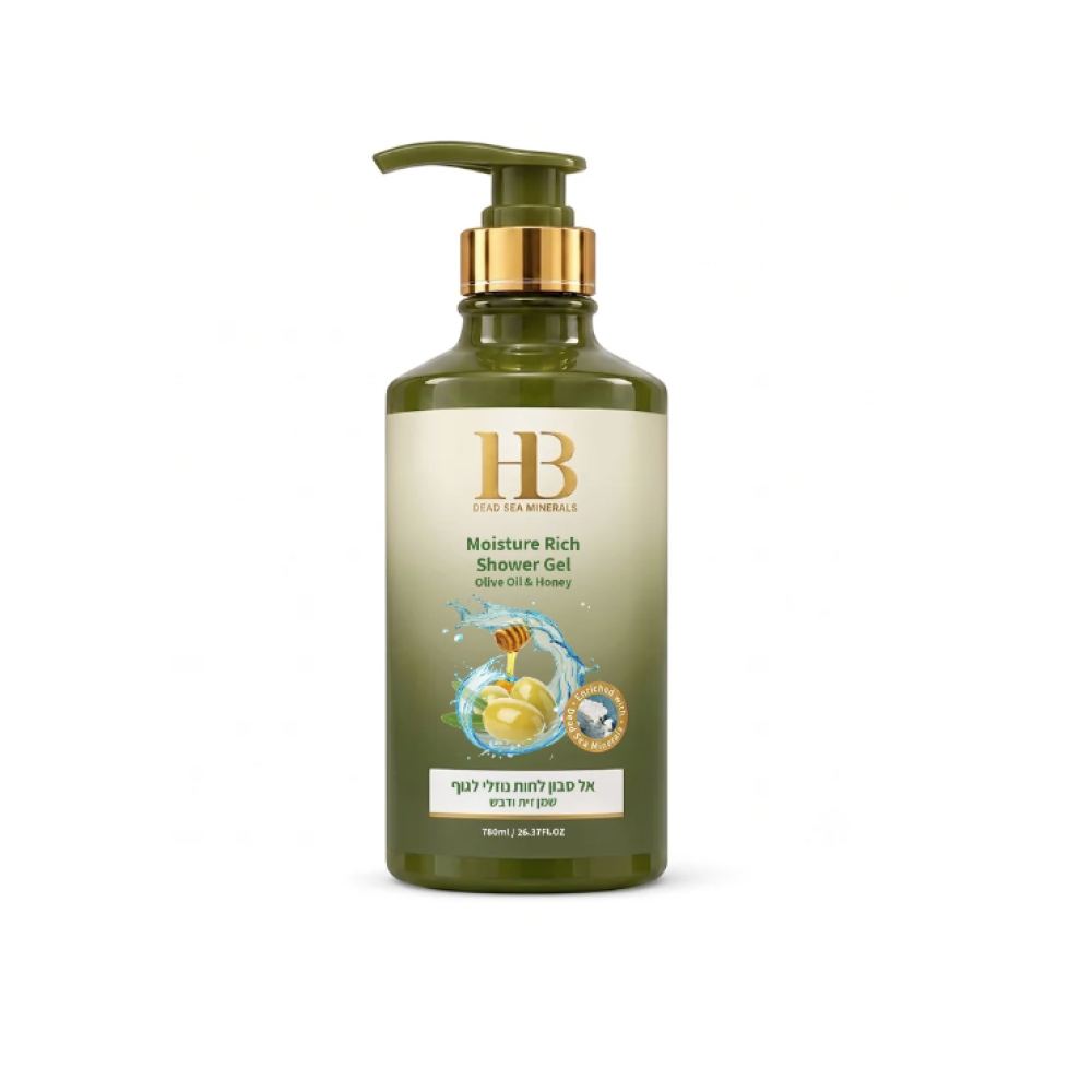 HEALTH&BEAUTY Moisture Rich Shower Cream Olive Oil & Honey - Kрем-гель для душа с оливкой и мёдом, 780мл (H&B00045)