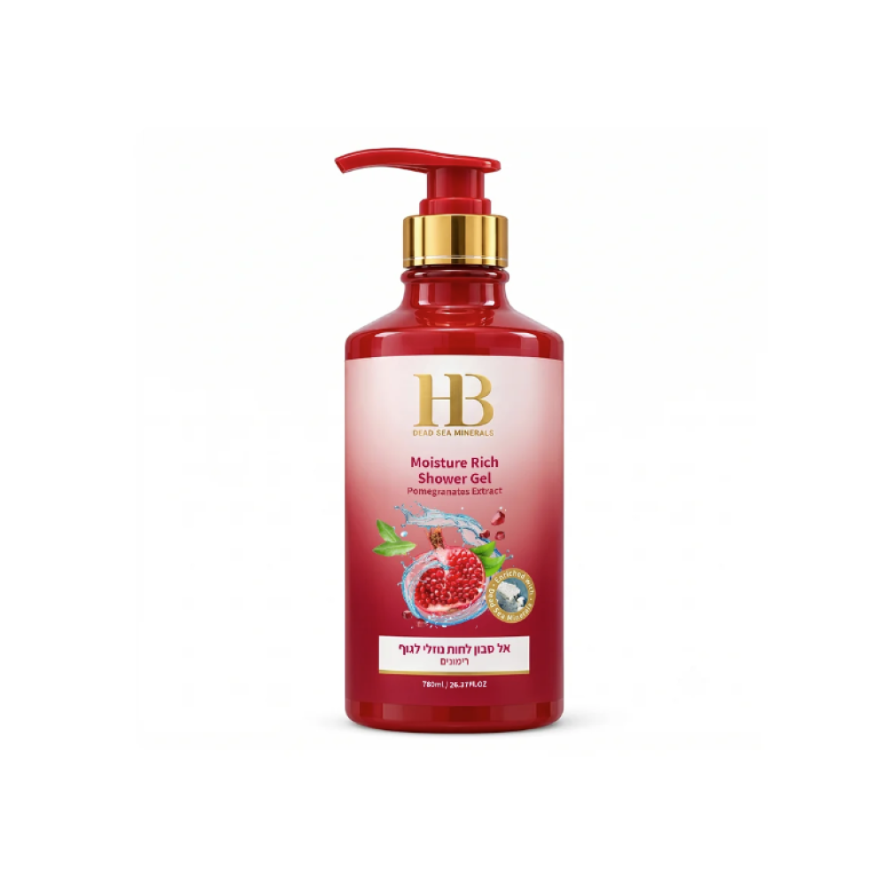 HEALTH&BEAUTY Moisture Rich Shower Cream Pomegranate - Крем-гель для душа с экстрактом граната, 780ml (H&B00044)
