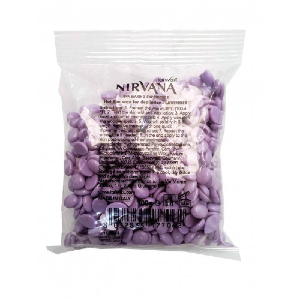 ItalWax Nirvana Lavender Wax - Плёночный воск в гранулах, 100гр. (CFWP100-lav)
