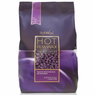 ItalWax Hot Film Wax PLUM - Прозрачный плёночный воск СЛИВА, 1000гр.