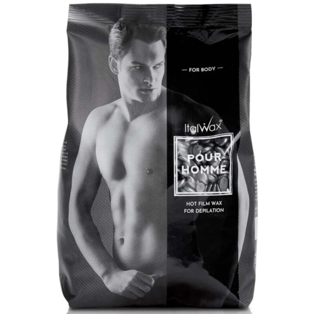 ItalWax Hot Film Wax Pour HOMME - Прозрачный плёночный воск Мужской, 1000гр. (CFWP1K)
