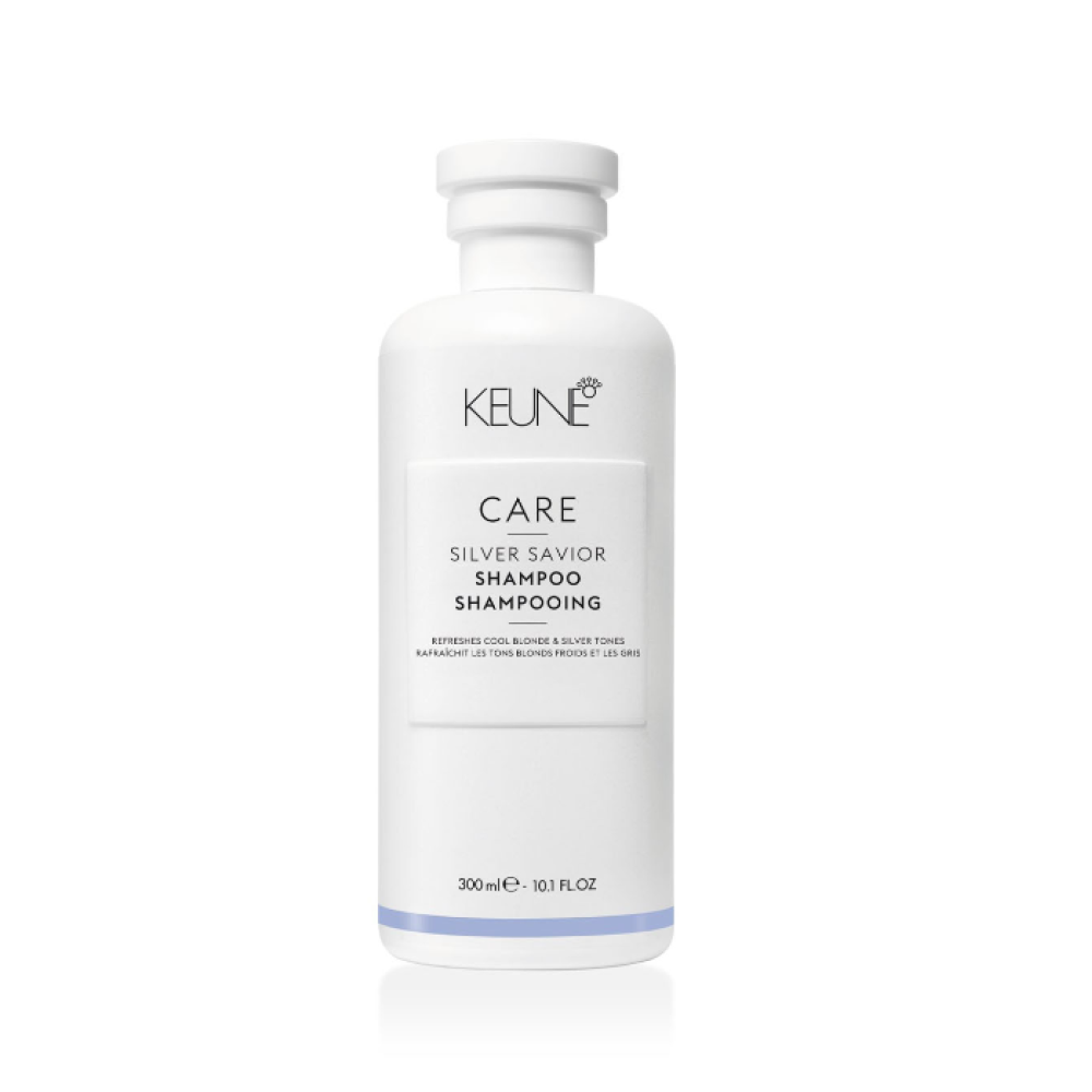 KEUNE Silver Savior Silver Shampoo - Профессиональный шампунь для нейтрализации желтых и теплых оттенков, 300ml (63310059)