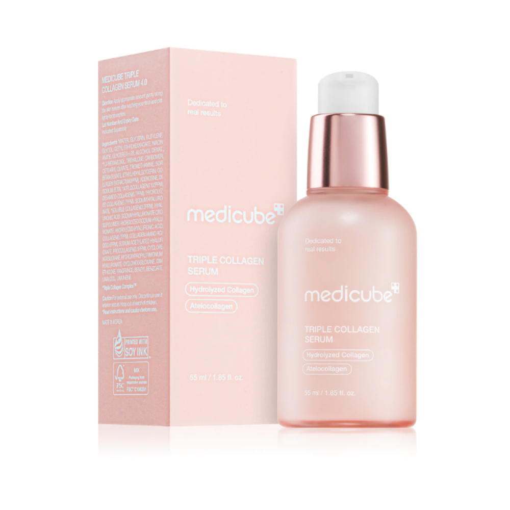 MEDICUBE Triple Collagen Serum - Высокоэффективная антивозрастная сыворотка с тройным комплексом коллагена, 55ml (114351)