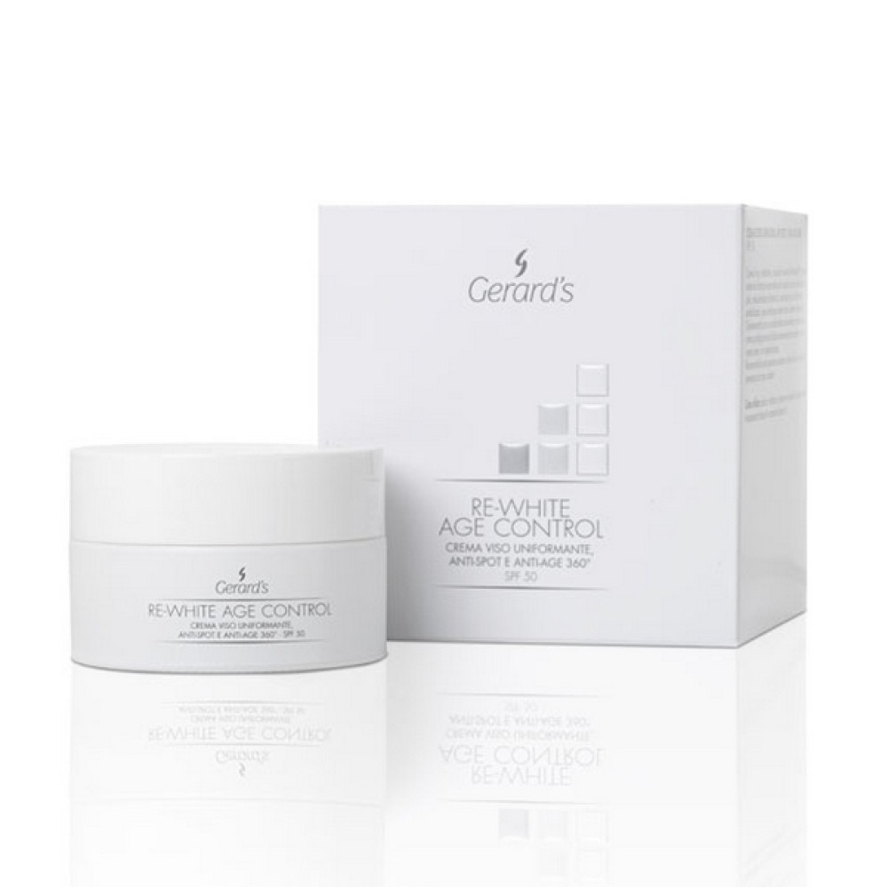 GERARD'S RE-WHITE AGE CONTROL Anti Spot and Anti Age face cream, SPF 50 - Омолаживающий, выравнивающий тон крем для лица, 50ml (RFAREW084)