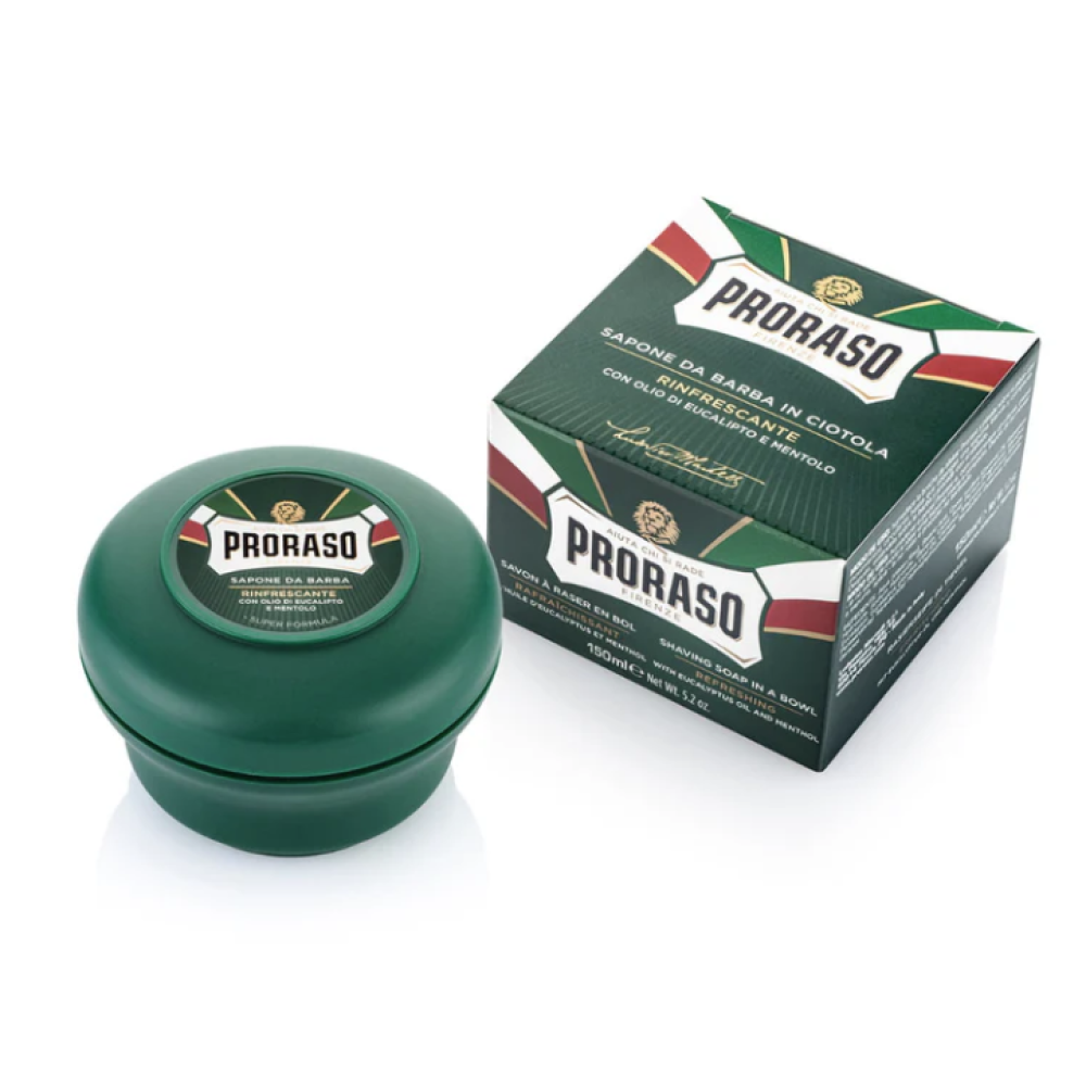 PRORASO Refreshing Shaving Soap With Eucalyptus Oil And Menthol - Мыло для бритья с маслом эвкалипта и ментола, 150ml