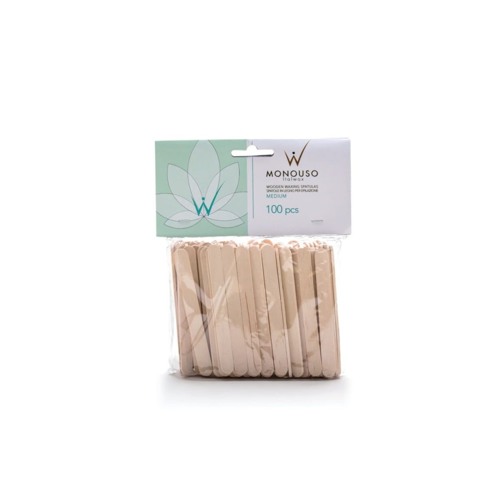 ItalWax деревянные шпатели, средние, 100шт. (D000210)