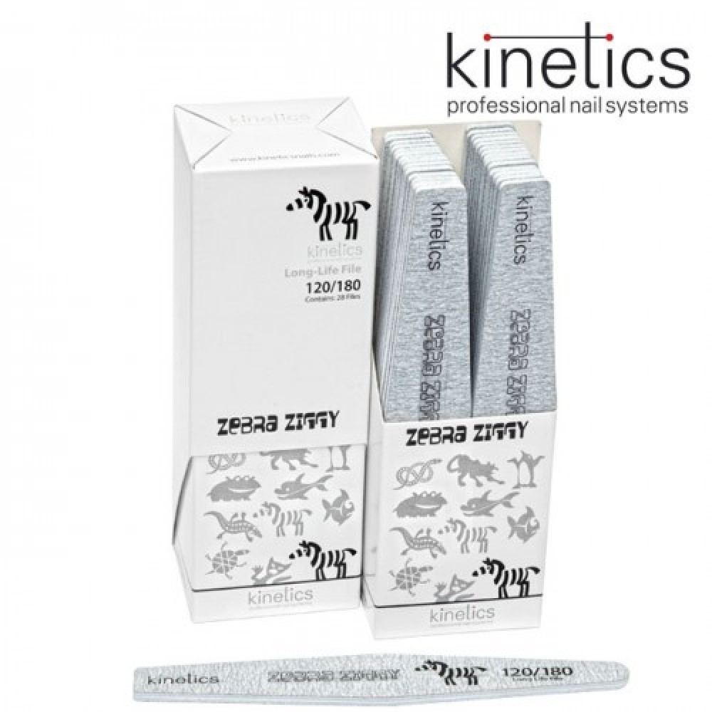 Пилочка для ногтей Kinetics ZEBRA ZIGGY 120/180 (KFZZ)